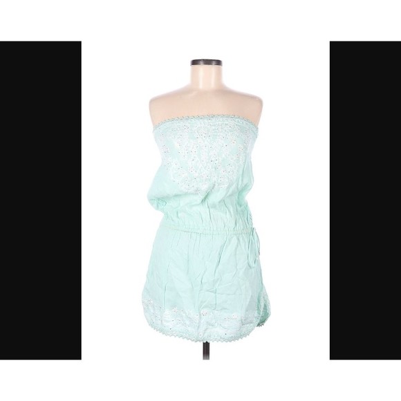 Cynthia Rowley Sz M Sequin Tie Waist Strapless Tube Dress Swim Cover Up Beachy - Picture 15 of 16